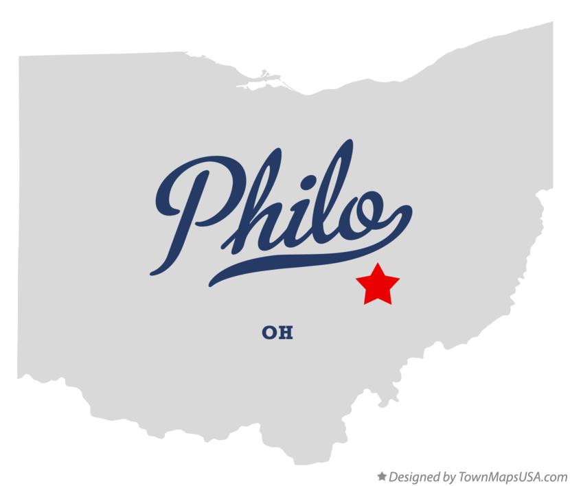 Map of Philo Ohio OH