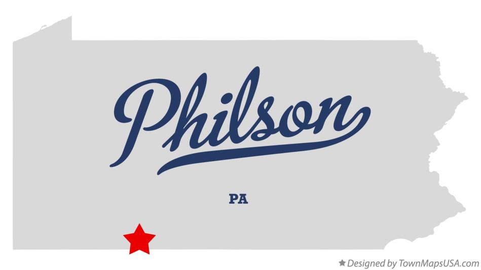Map of Philson Pennsylvania PA