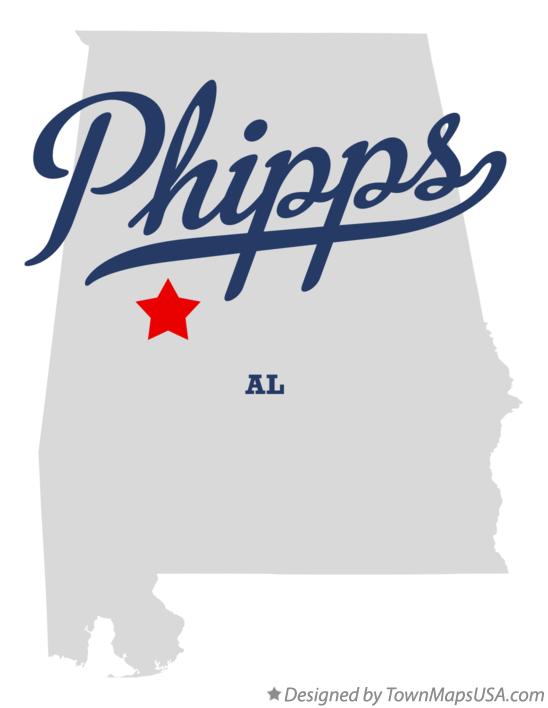 Map of Phipps Alabama AL