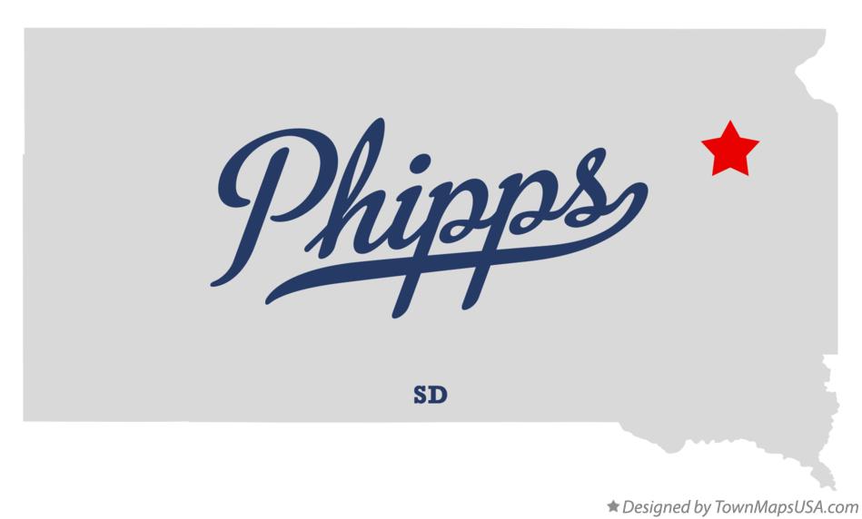 Map of Phipps South Dakota SD