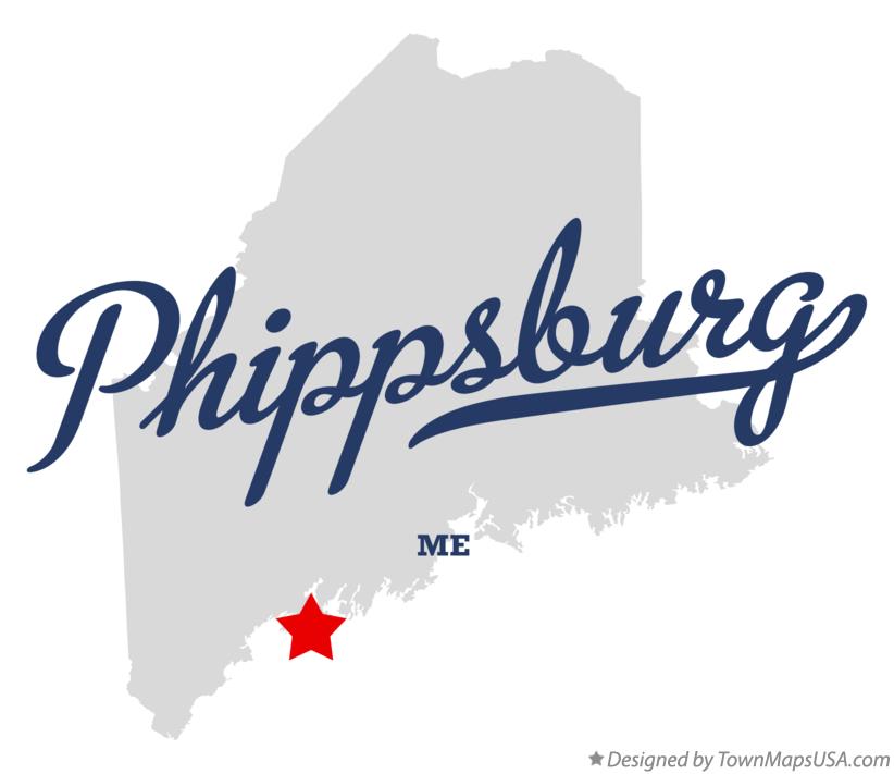 Map of Phippsburg Maine ME