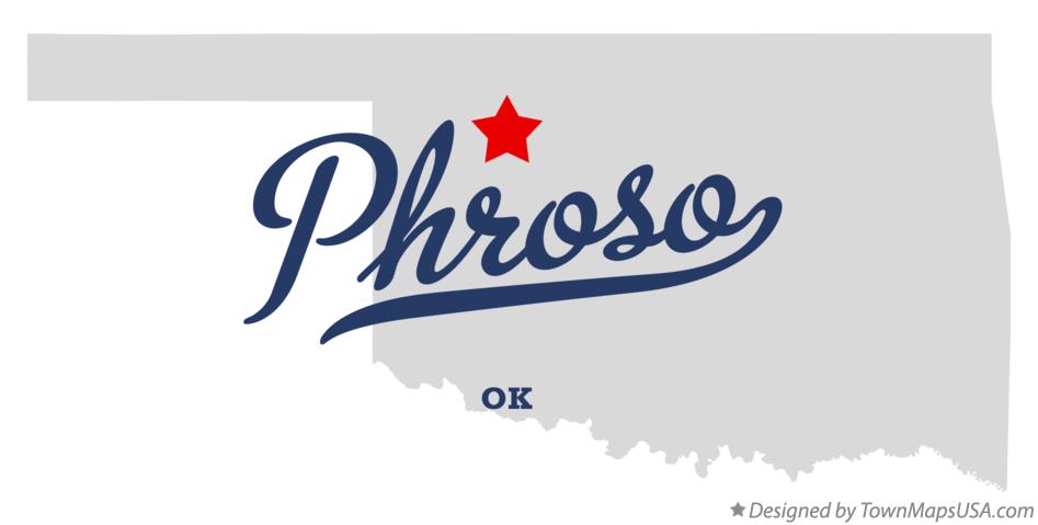 Map of Phroso Oklahoma OK