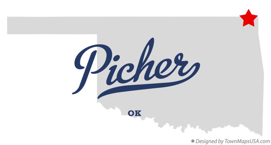 Map of Picher Oklahoma OK