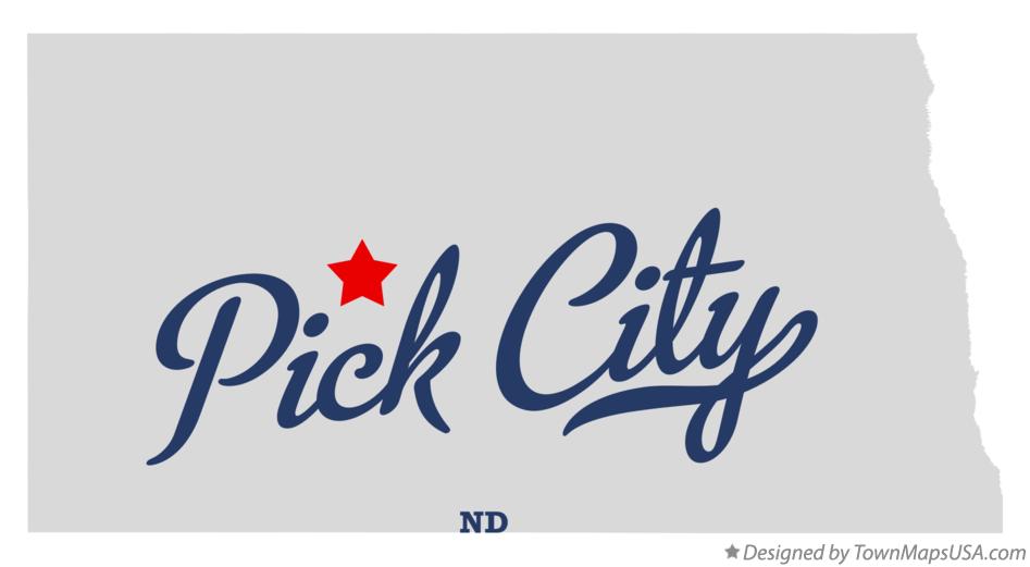 Map of Pick City North Dakota ND