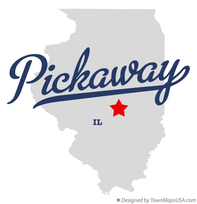 Map of Pickaway Illinois IL