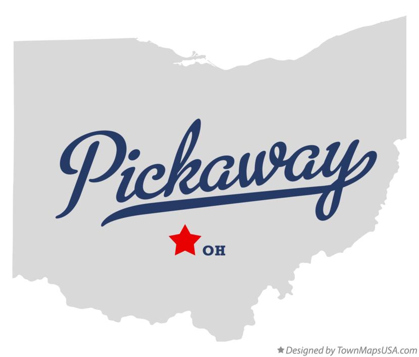 Map of Pickaway Ohio OH