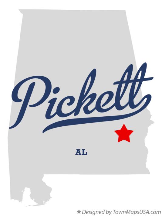 Map of Pickett Alabama AL