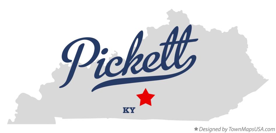 Map of Pickett Kentucky KY