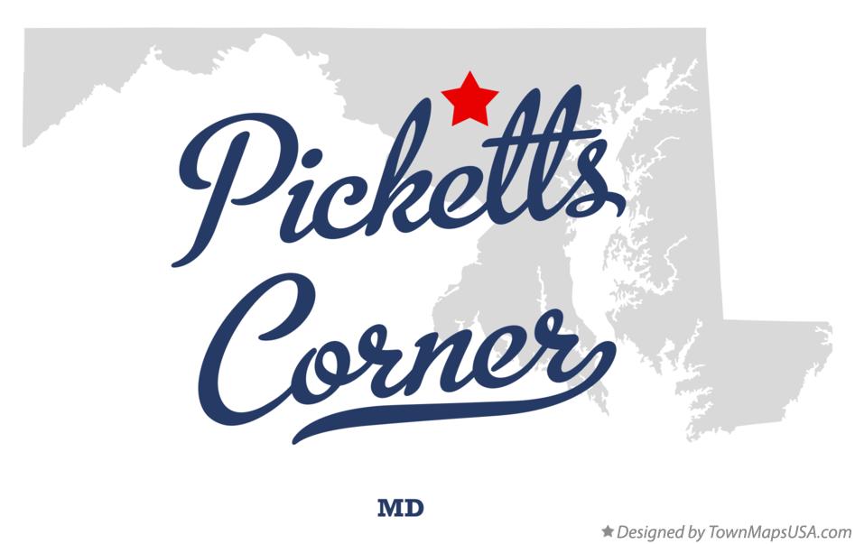 Map of Picketts Corner Maryland MD