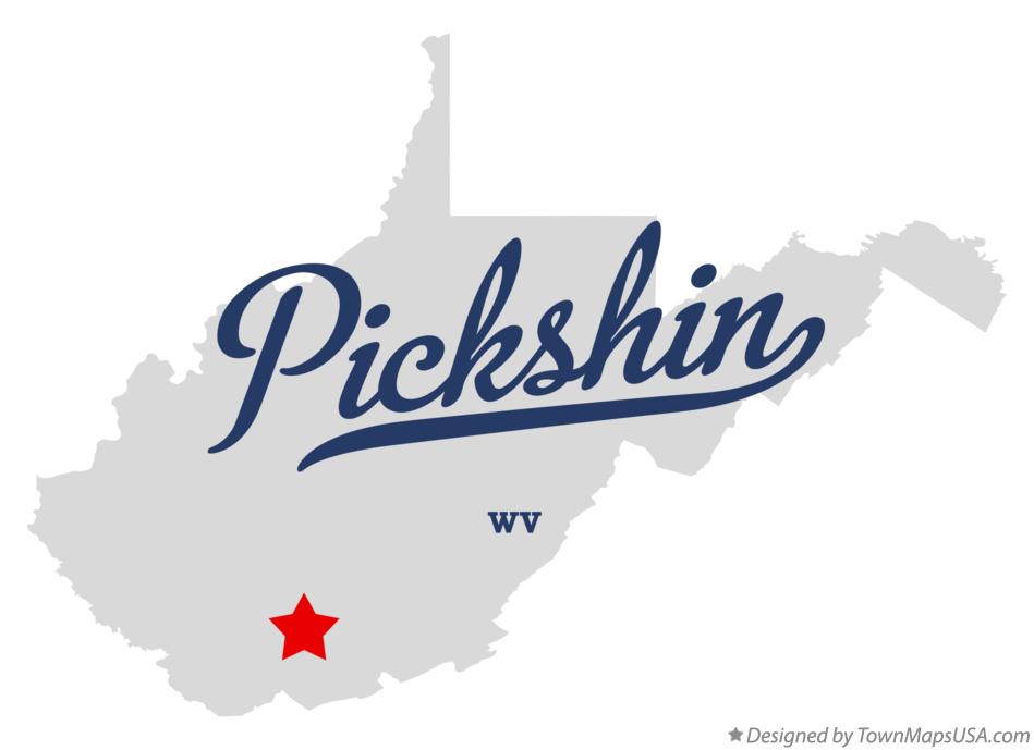 Map of Pickshin West Virginia WV