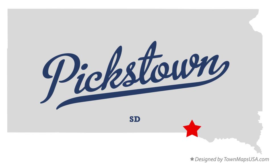 Map of Pickstown South Dakota SD