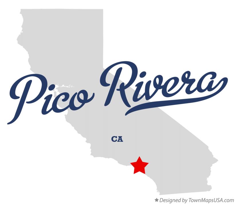 Map of Pico Rivera California CA