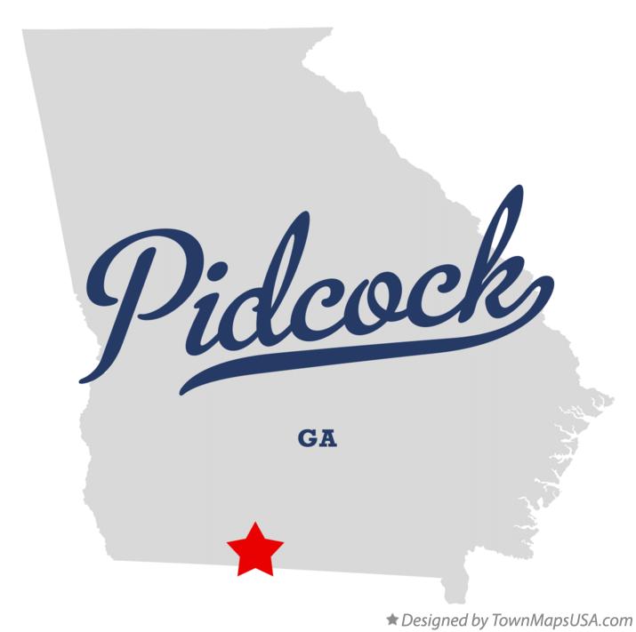Map of Pidcock Georgia GA