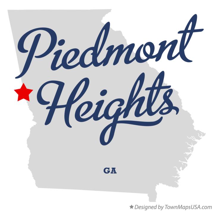Map of Piedmont Heights Georgia GA