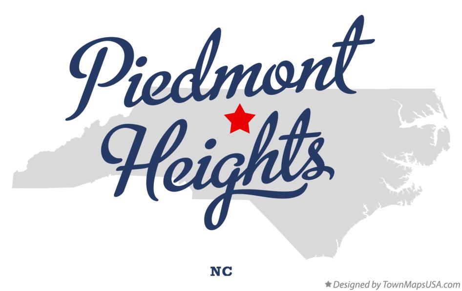 Map of Piedmont Heights North Carolina NC