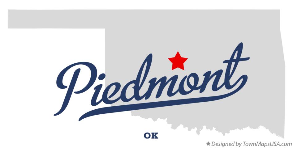 Map of Piedmont Oklahoma OK