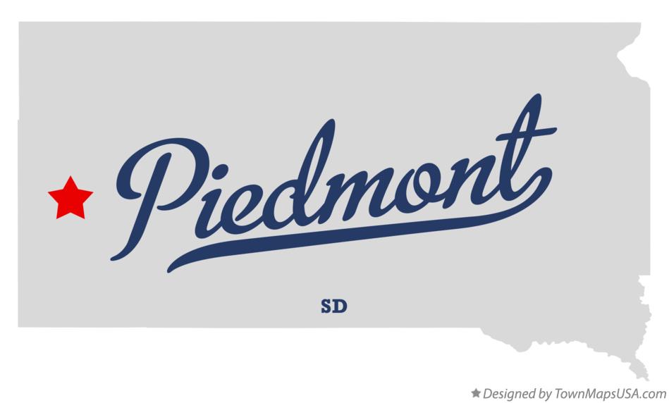 Map of Piedmont South Dakota SD