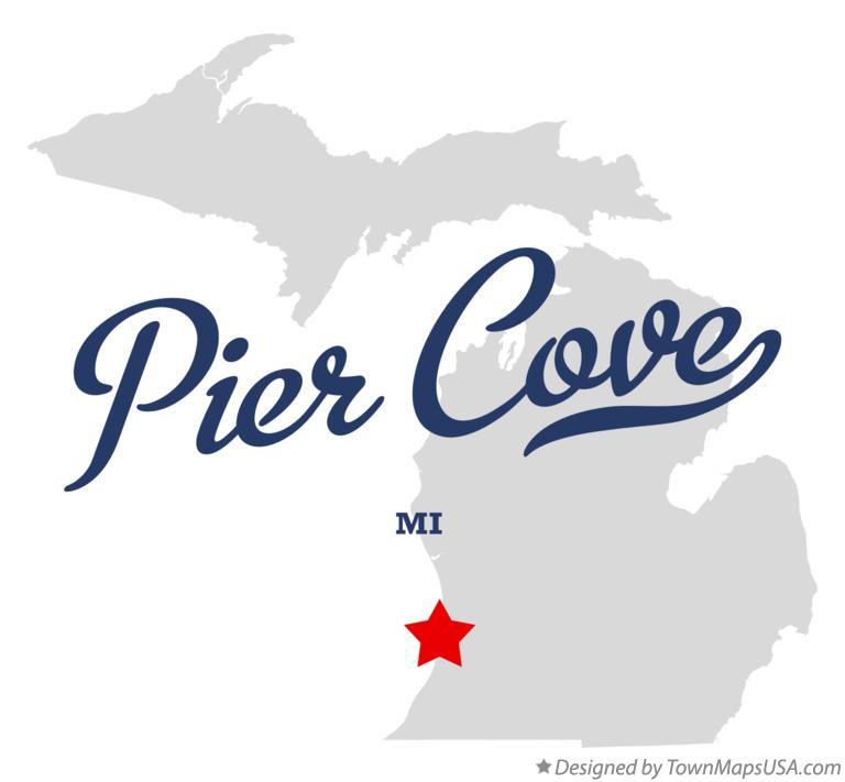Map of Pier Cove Michigan MI
