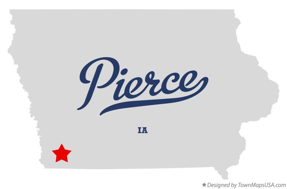 Map of Pierce Iowa IA