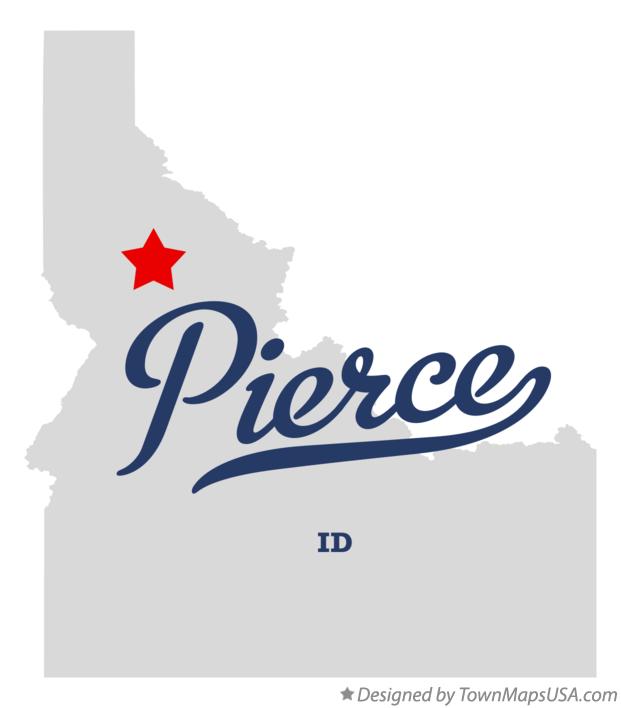 Map of Pierce Idaho ID