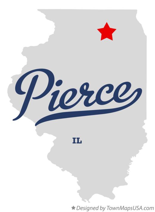 Map of Pierce Illinois IL
