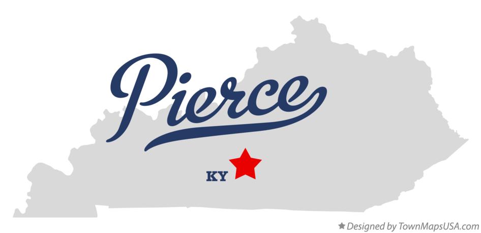 Map of Pierce Kentucky KY
