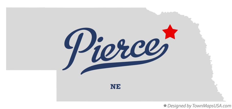Map of Pierce Nebraska NE