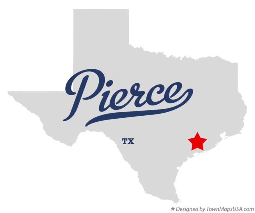 Map of Pierce Texas TX