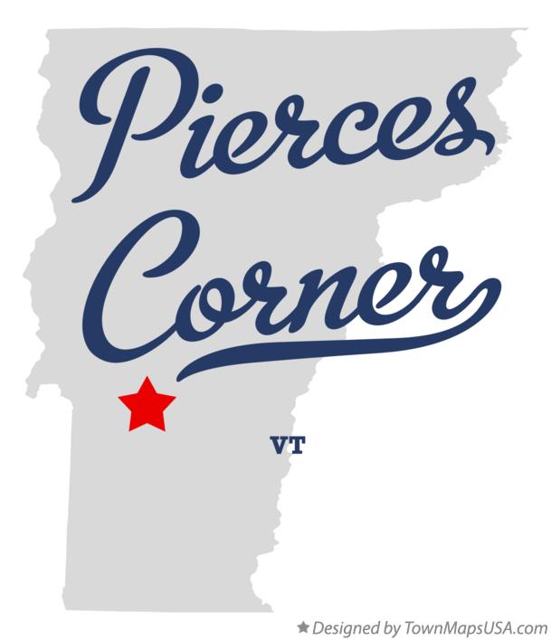 Map of Pierces Corner Vermont VT