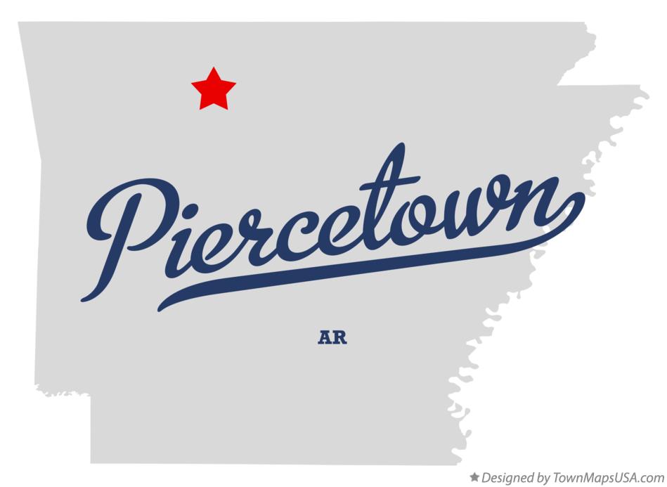 Map of Piercetown Arkansas AR