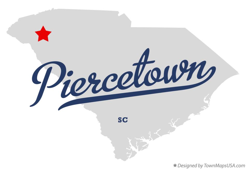 Map of Piercetown South Carolina SC