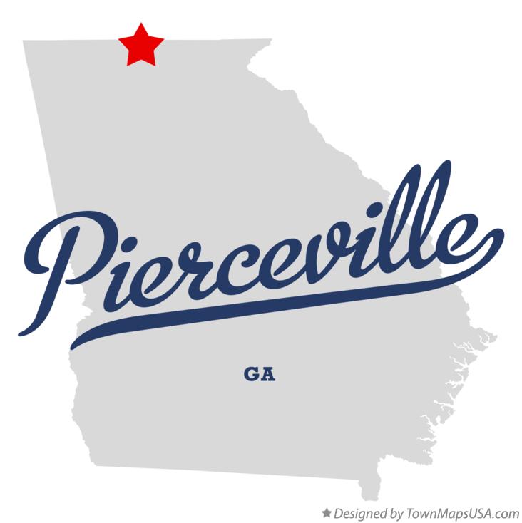 Map of Pierceville Georgia GA