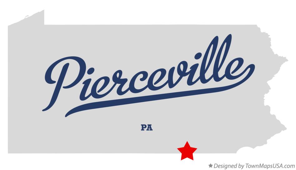 Map of Pierceville Pennsylvania PA