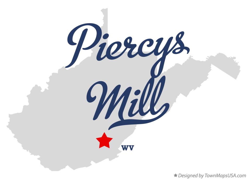 Map of Piercys Mill West Virginia WV