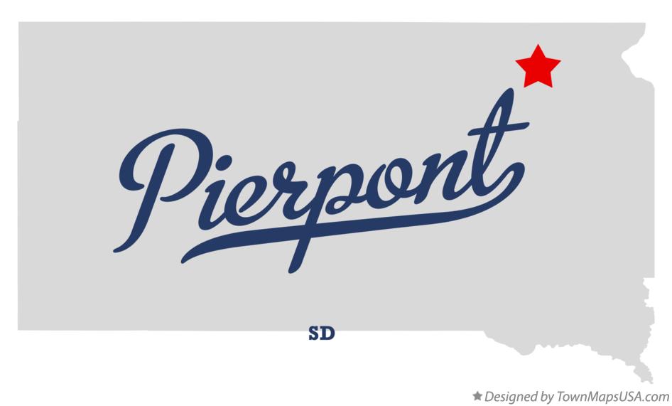Map of Pierpont South Dakota SD