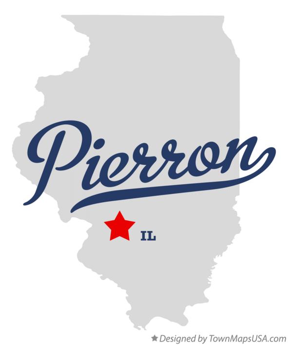 Map of Pierron Illinois IL