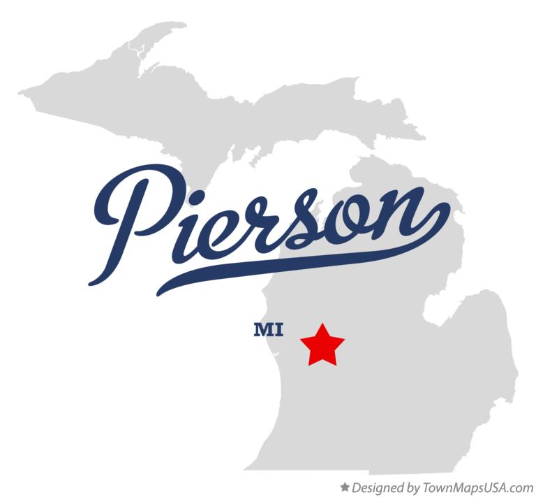 Map of Pierson Michigan MI