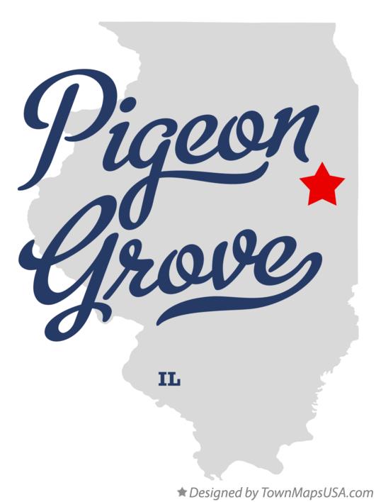 Map of Pigeon Grove Illinois IL