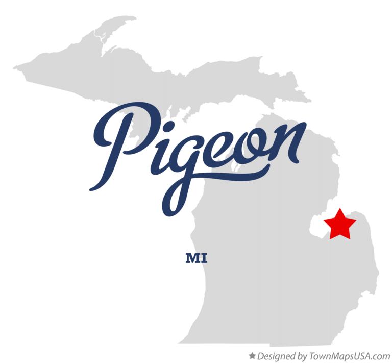 Map of Pigeon Michigan MI