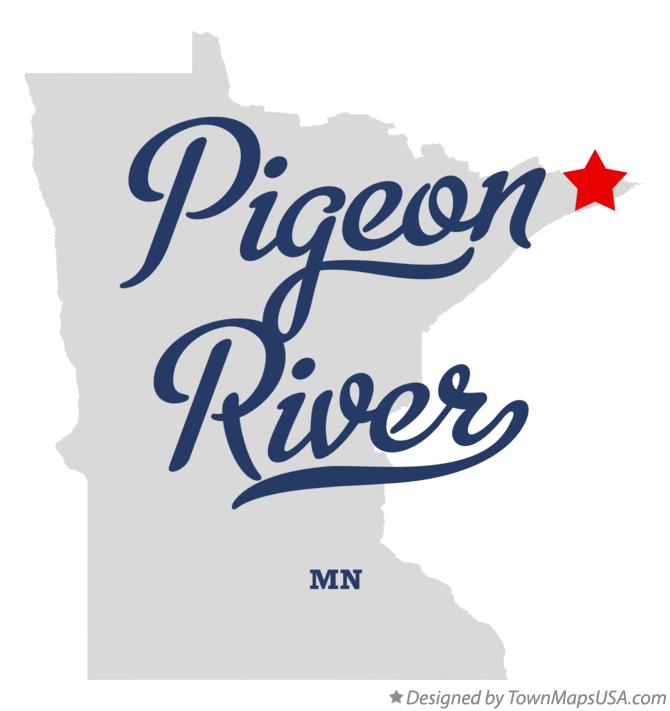 Map of Pigeon River Minnesota MN