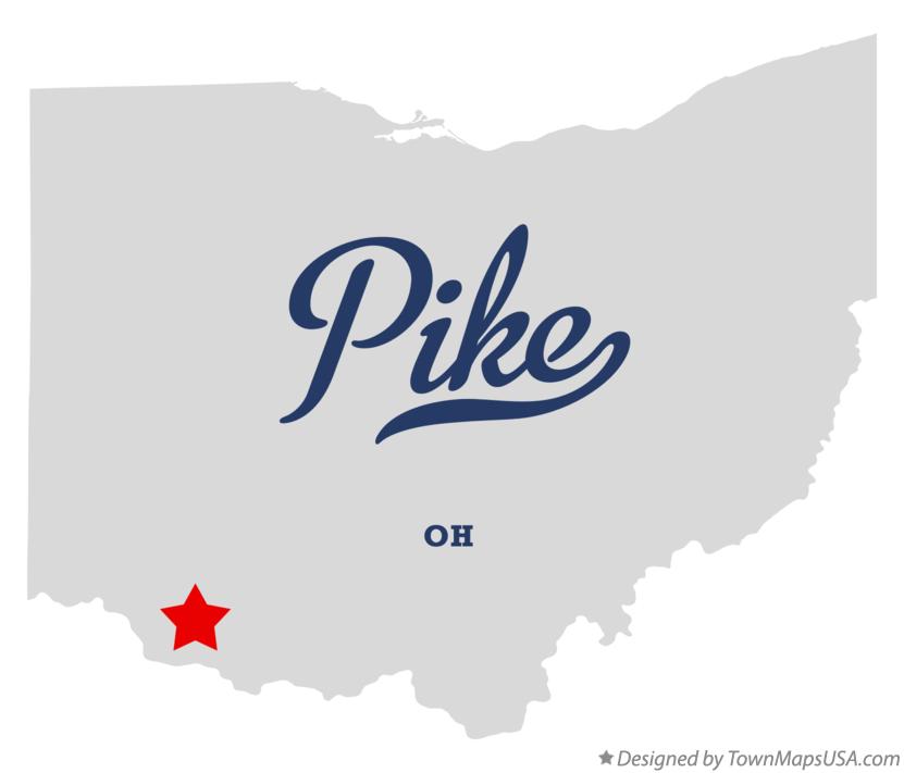 Map of Pike Ohio OH