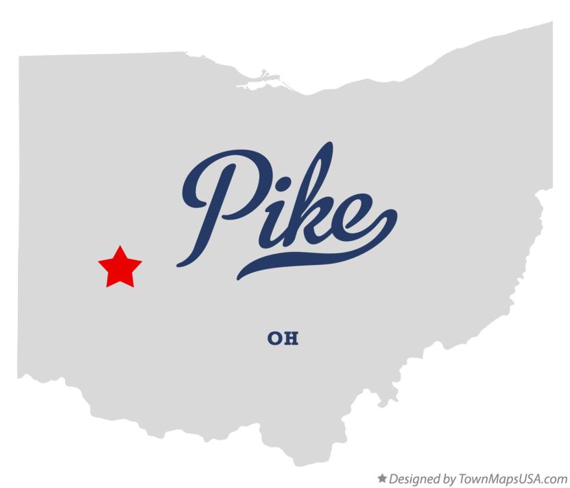 Map of Pike Ohio OH