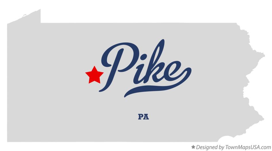 Map of Pike Pennsylvania PA
