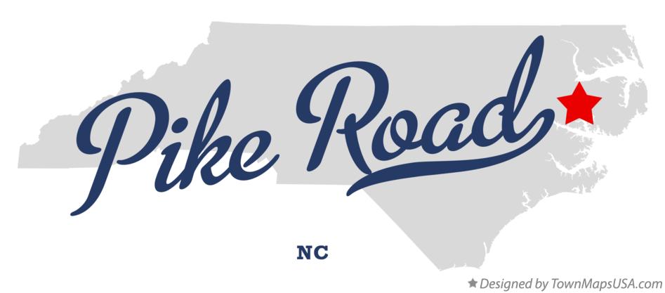 Map of Pike Road North Carolina NC