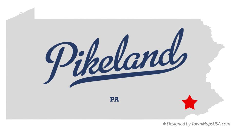 Map of Pikeland Pennsylvania PA