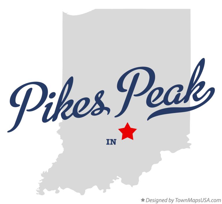 Map of Pikes Peak Indiana IN