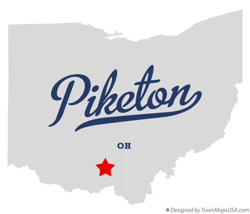 Map of Piketon Ohio OH