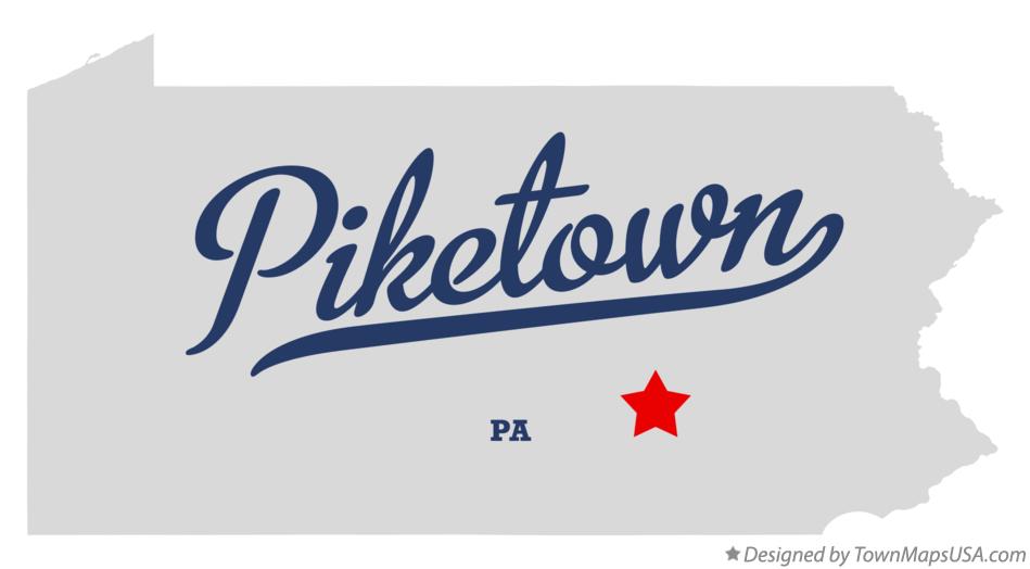 Map of Piketown Pennsylvania PA