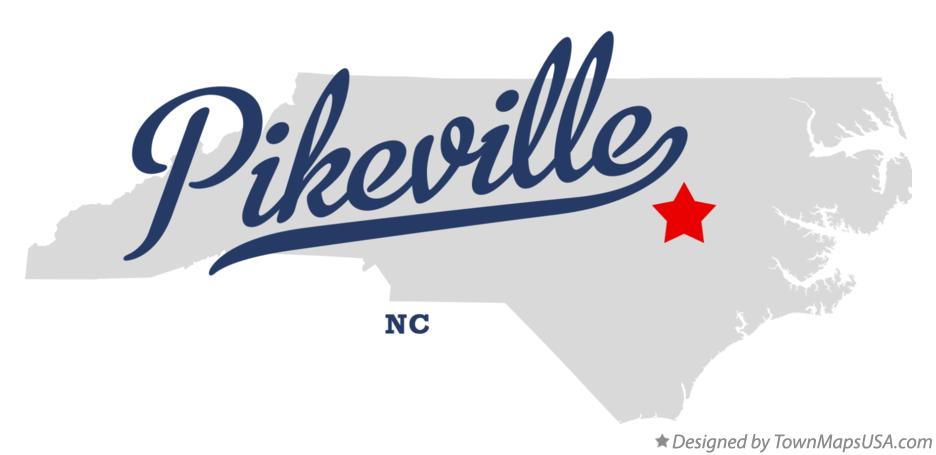 Map of Pikeville North Carolina NC