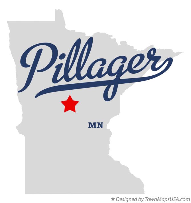 Map of Pillager Minnesota MN